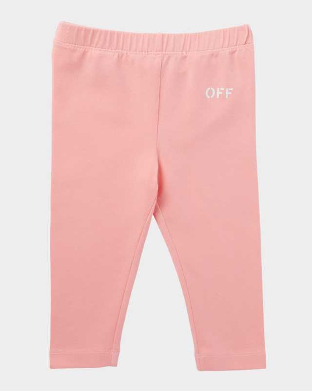 Girl's Off Stamp Leggings, Size 3M-